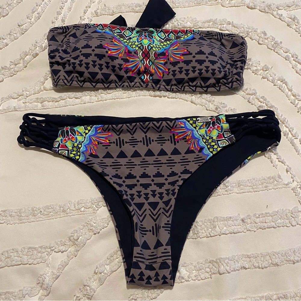 Banana Moon Neon Tribal Print Bikini Bottom